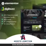 DigiBuzz – Dark Digital Agency Elementor Template Kit
